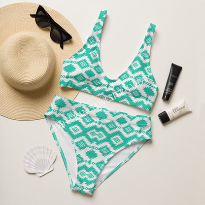 Yeehaw Turquoise Aztec Bikini