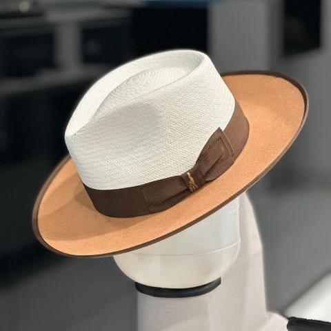 Effortless Class Two Stone Straw Felt Fedora Hat