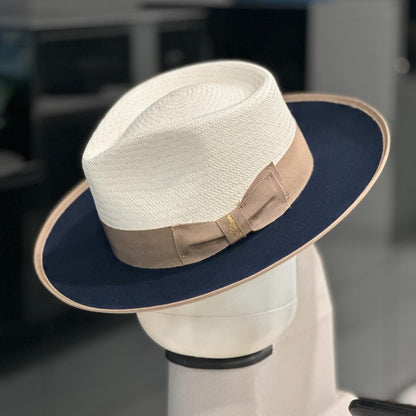 Effortless Class Two Stone Straw Felt Fedora Hat