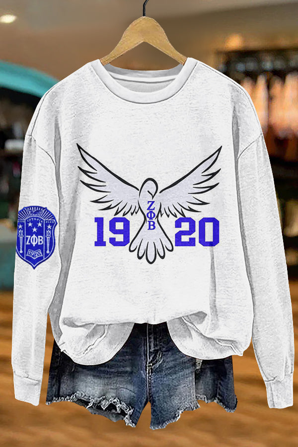 Classic Zeta Phi Beta Print Sweatshirt