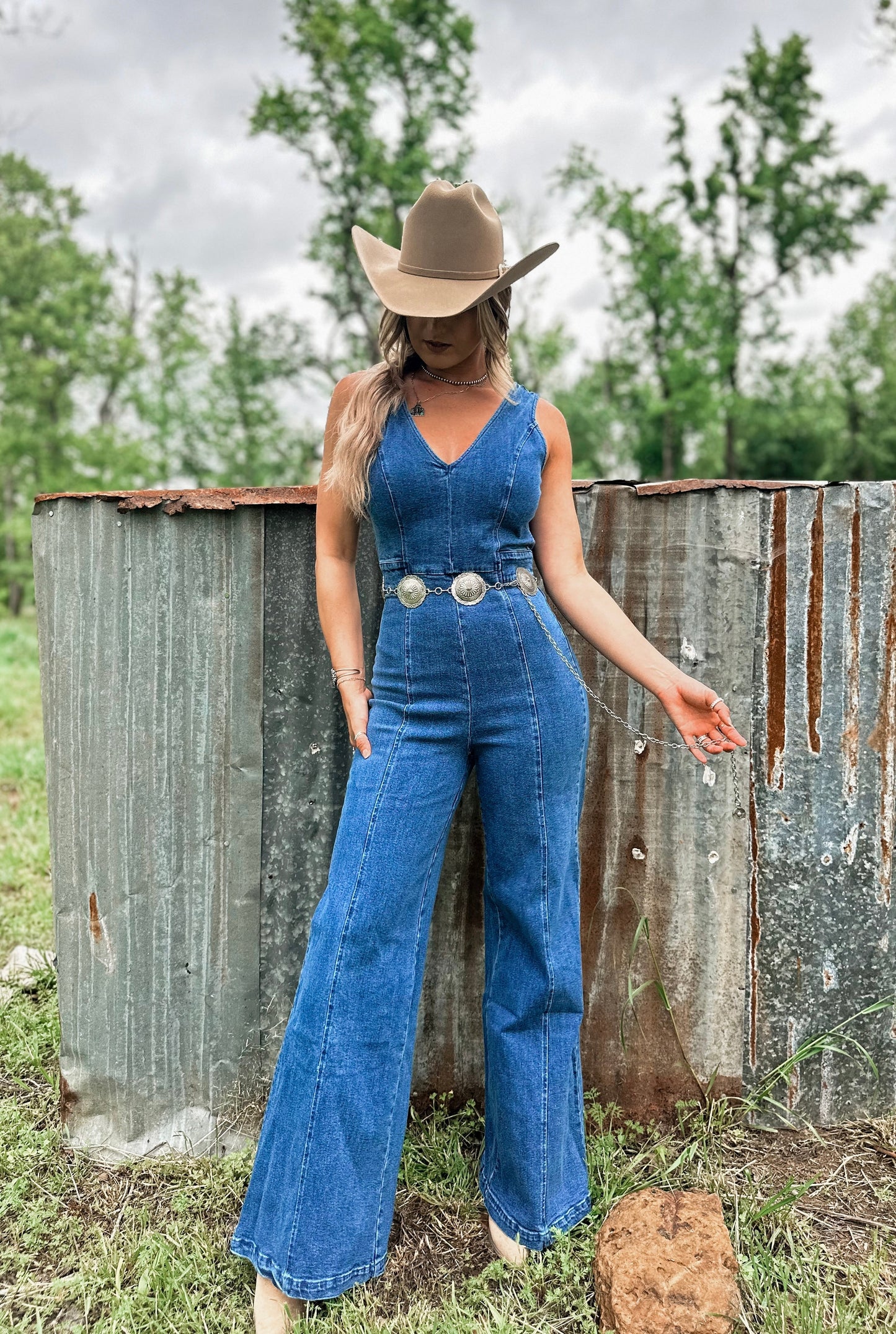 Cowboy Casanova Denim Jumpsuit