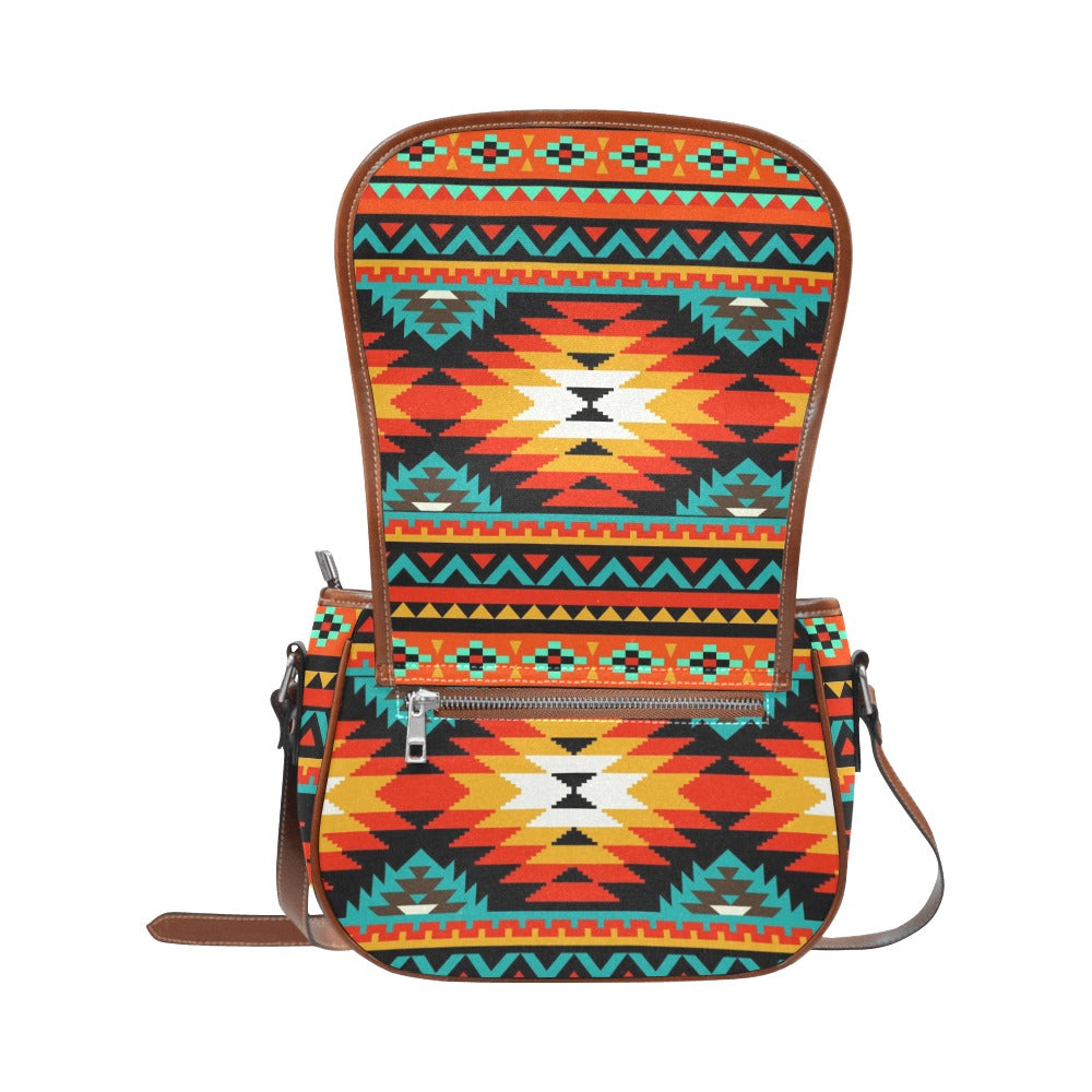 Southwestern Aztec Western Saddle Bag Handbag