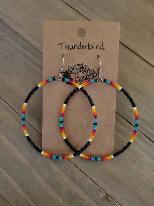 Thunderbird Hoop Earrings Choice of Sizes