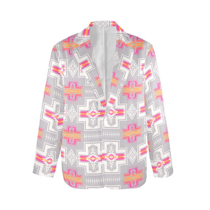 Pink Fire Aztec Women's Western Blazer