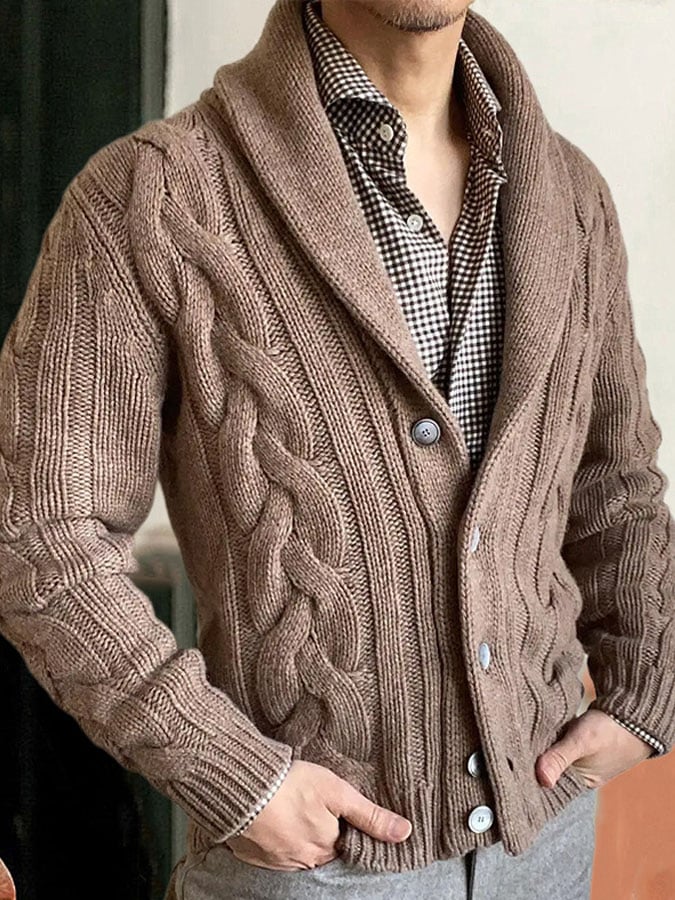 Men's Vintage Knit Cardigan