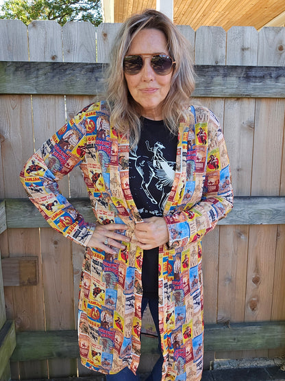 Vintage Rodeo Poster Lightweight Cardigan