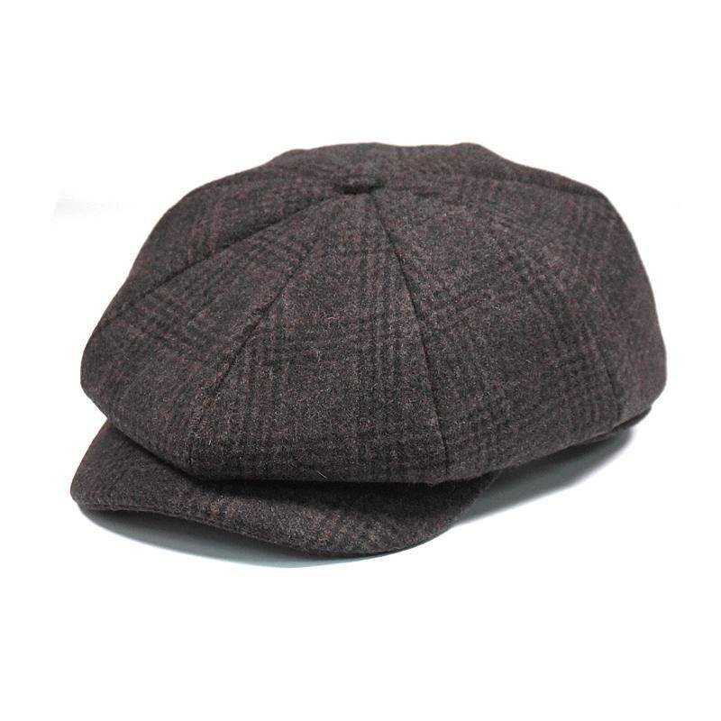 Newsboy Cap Wool British Style Vintage Flat Cap