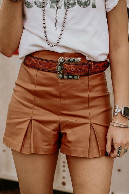 Faux Leather Shorts