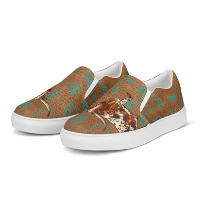 Longhorn & Brands Women__ slip-on canvas shoes