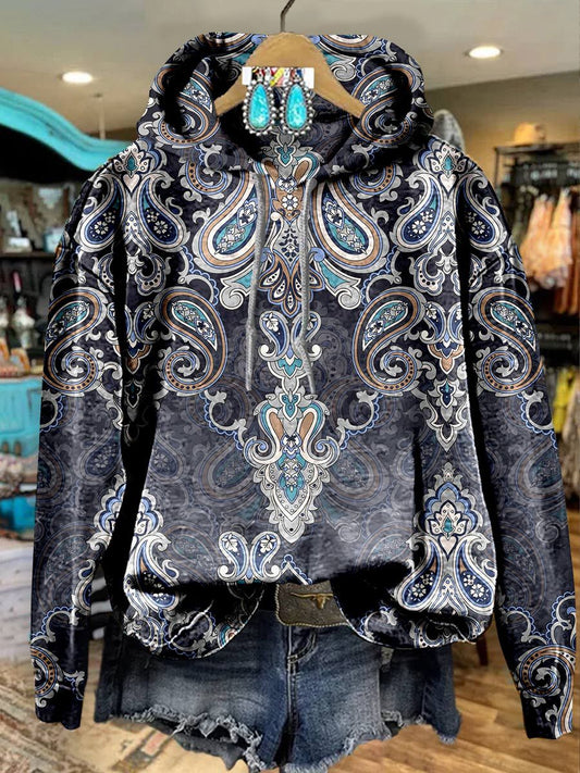 Paisley Print Casual Sweatshirt