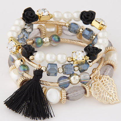 Elegant Floral Tassel Bracelet