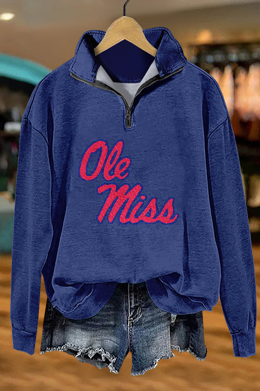 Classic Gameday Ole Miss Print Sweatshirt