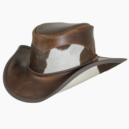 Open Road Mens Leather Cowboy Hat