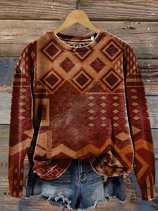 Vintage Aztec Art Casual  Sweatshirt