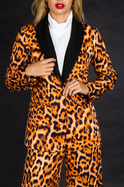 The Fastest Finishers | Leopard Print Womens Blazer