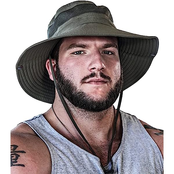 Fishing Hat UPF 50+ Wide Brim Sun Hat for Men and Women, Mens Bucket Hats with UV Protection for Hiking Beach Hats