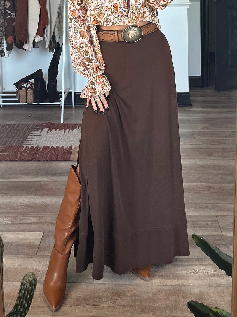 Women's Western Solid Skirt