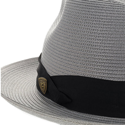 Classic Blue Straw Fedora Hat