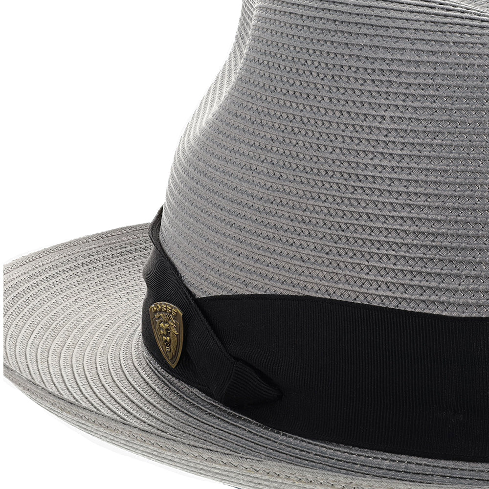 Navy Blue Straw Fedora Hat