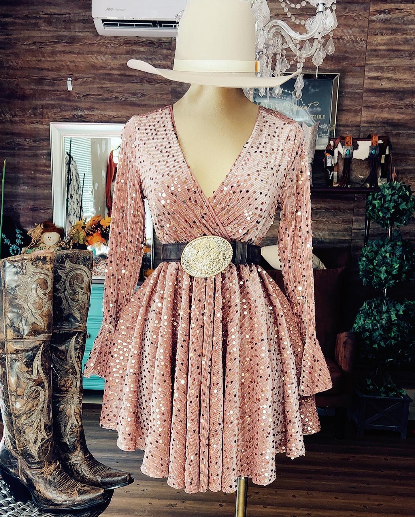 Women's Western Sequin Dress