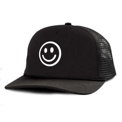 Smile Face Printed Trucker Hat