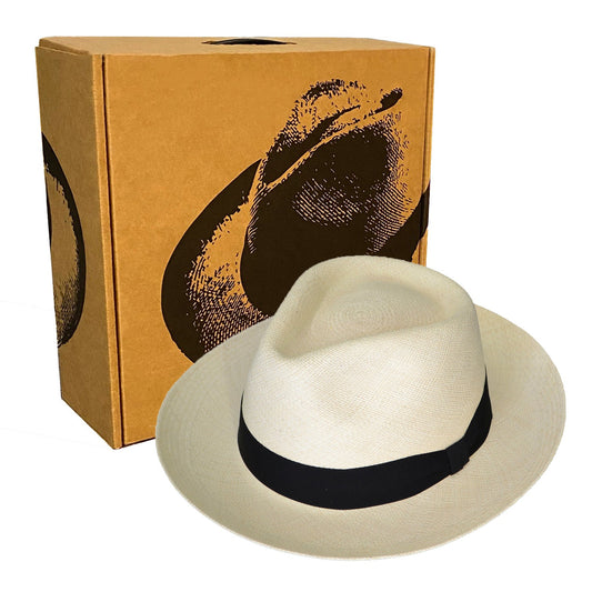 Advanced Teardrop Fedora Panama Hat-Natural Toquilla Straw-Handwoven in Ecuador