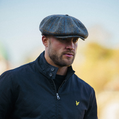 [Best Sale!]PEAKED CAPS Genuine Scottish Harris Tweed 8 Panels Man Cap