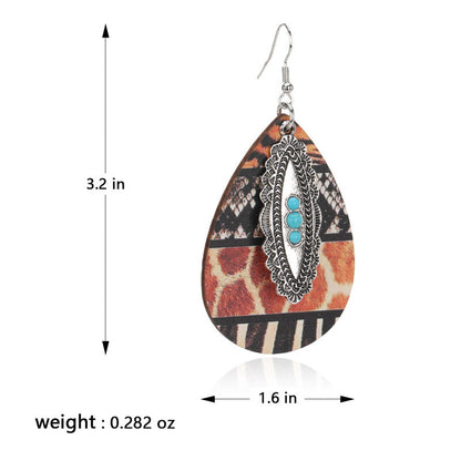 Rustic Couture's® Western Metal Tear Drop Dangling Earring