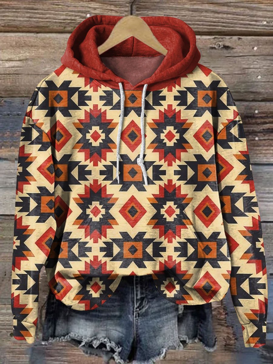 Aztec Pattern Art Print Casual Sweatshirt