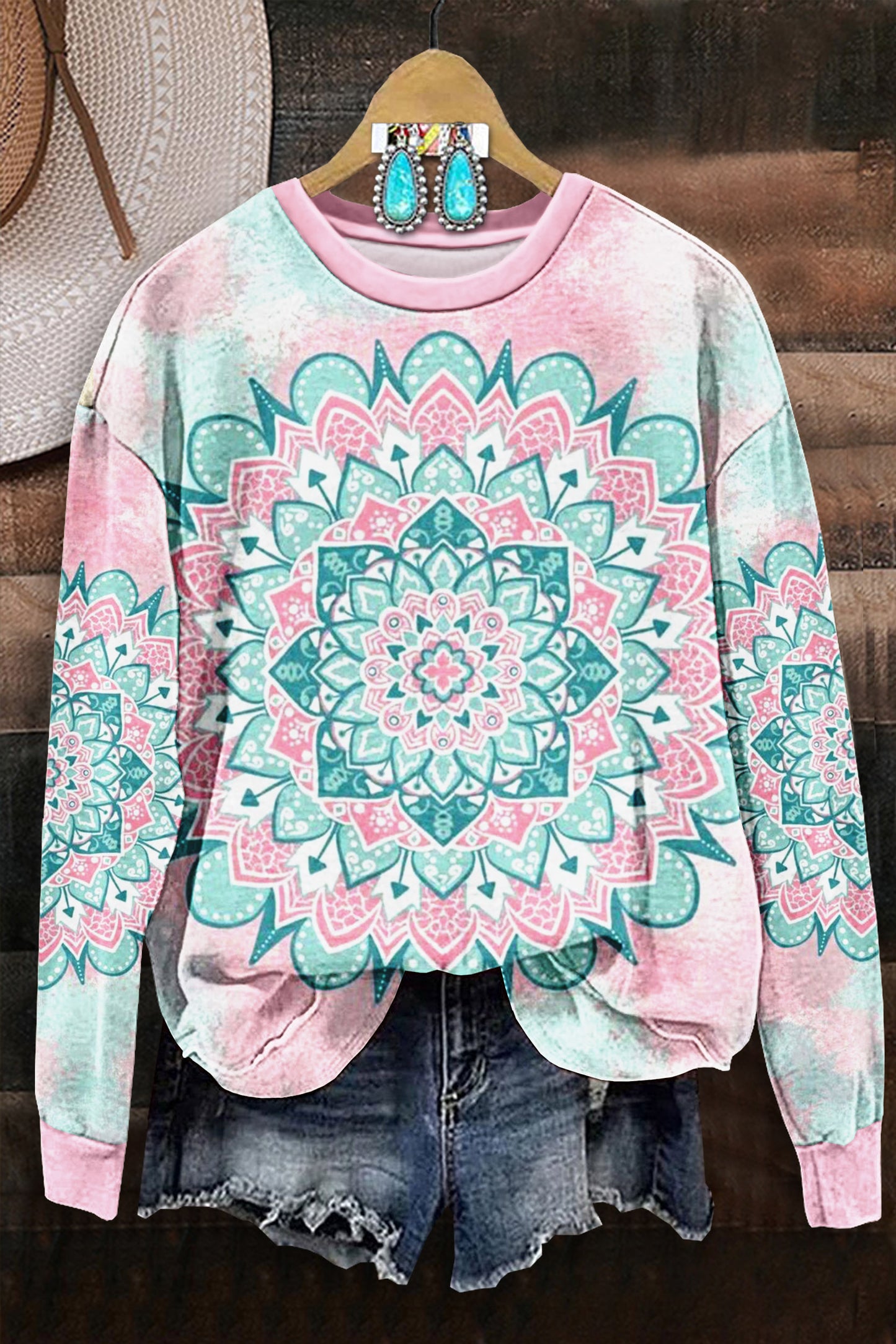 Mandalas Print Sweatshirt