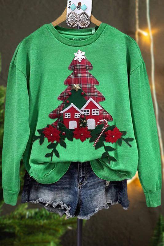 Classic Contrast Christmas Tree Sweatshirt