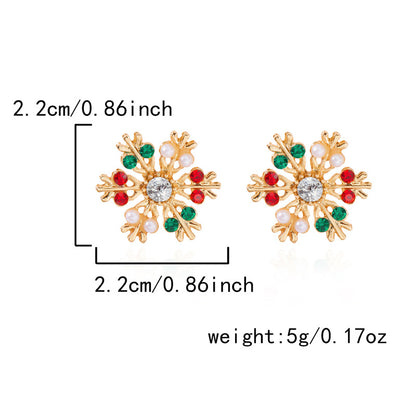 Christmas Colorful Snowflake Earrings