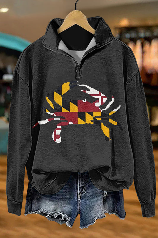 Cozy Gameday Maryland Print Sweatshirt