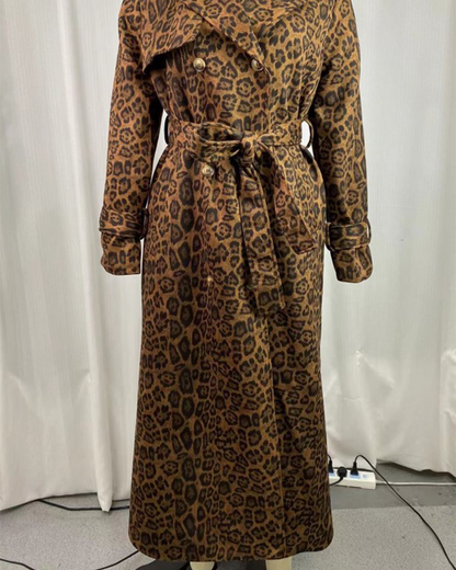 Elegant Long Coat Coat With Waistband