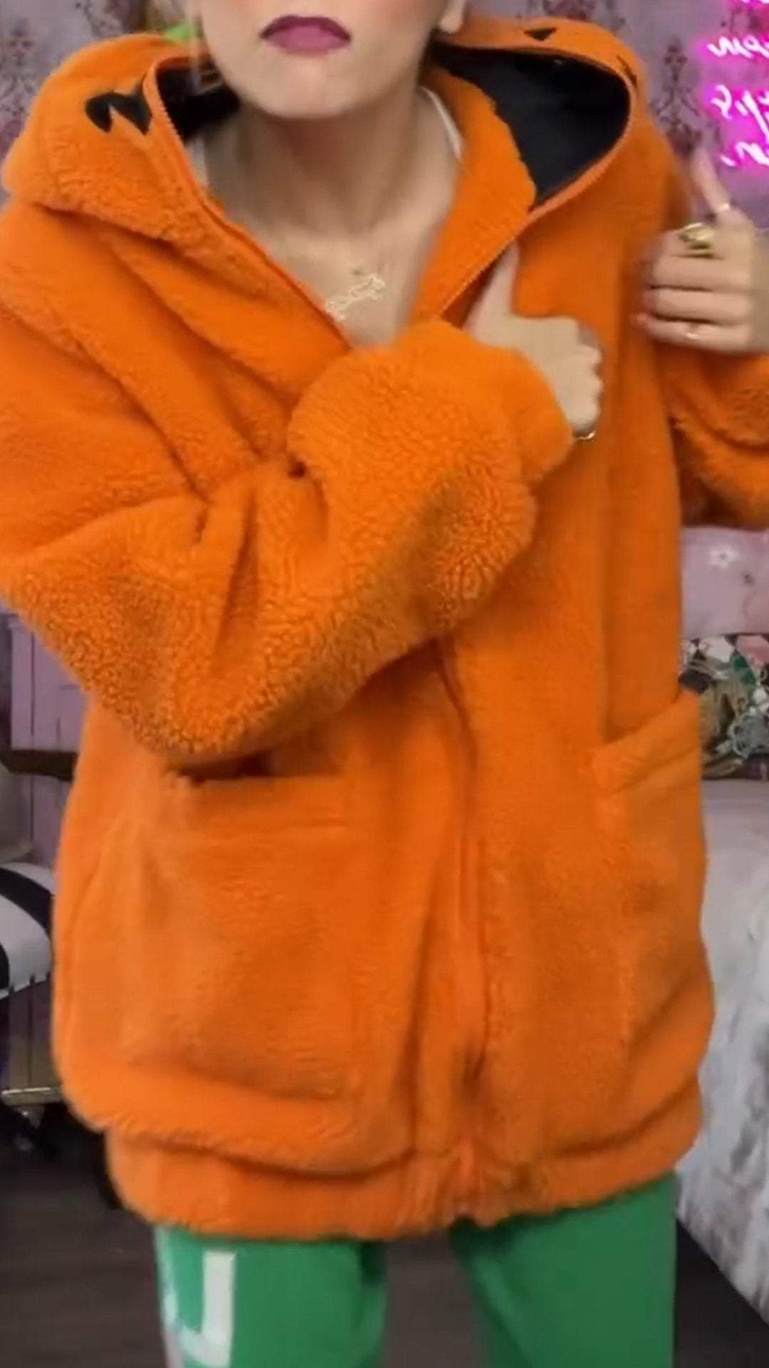 Women's Casual Pumpkin Halloween Jacket