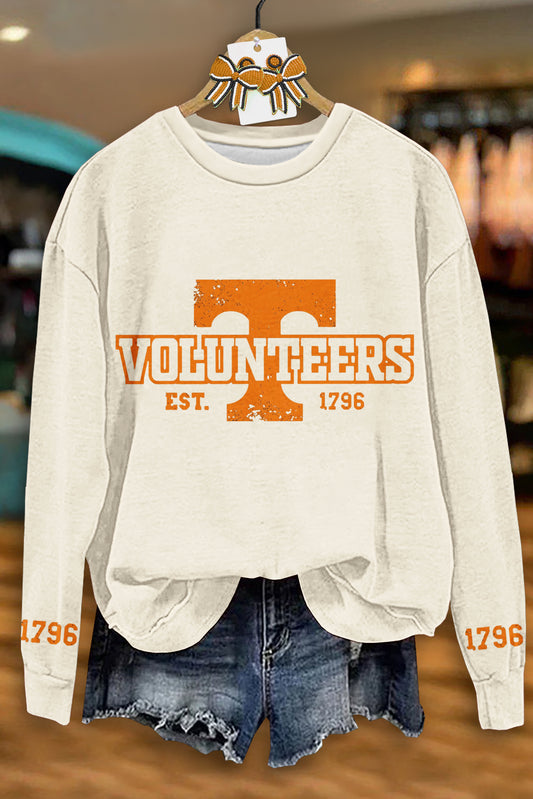 Classic Tennessee Volunteers Game Day Print Sweatshirt