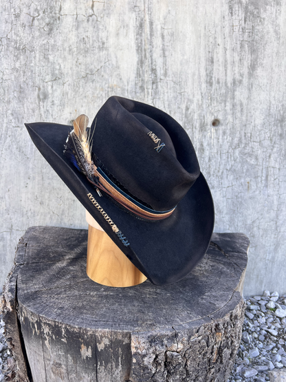 Ebony Blue Vintage Felt Cowboy Hat