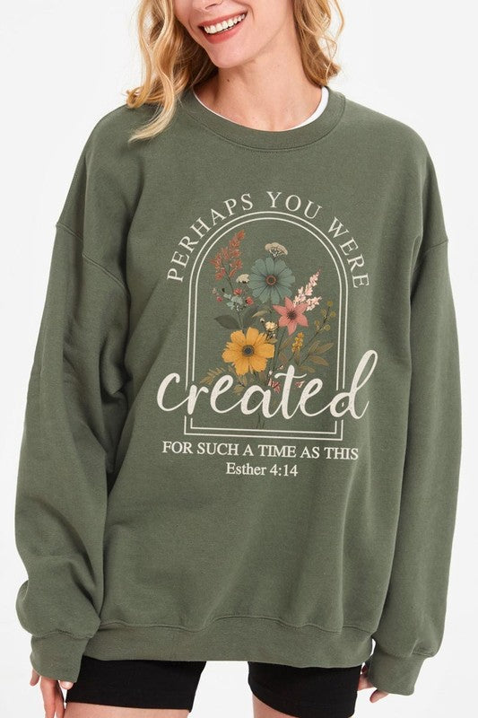 Perhaps You Were Created Graphic Sweatshirt choice of colors