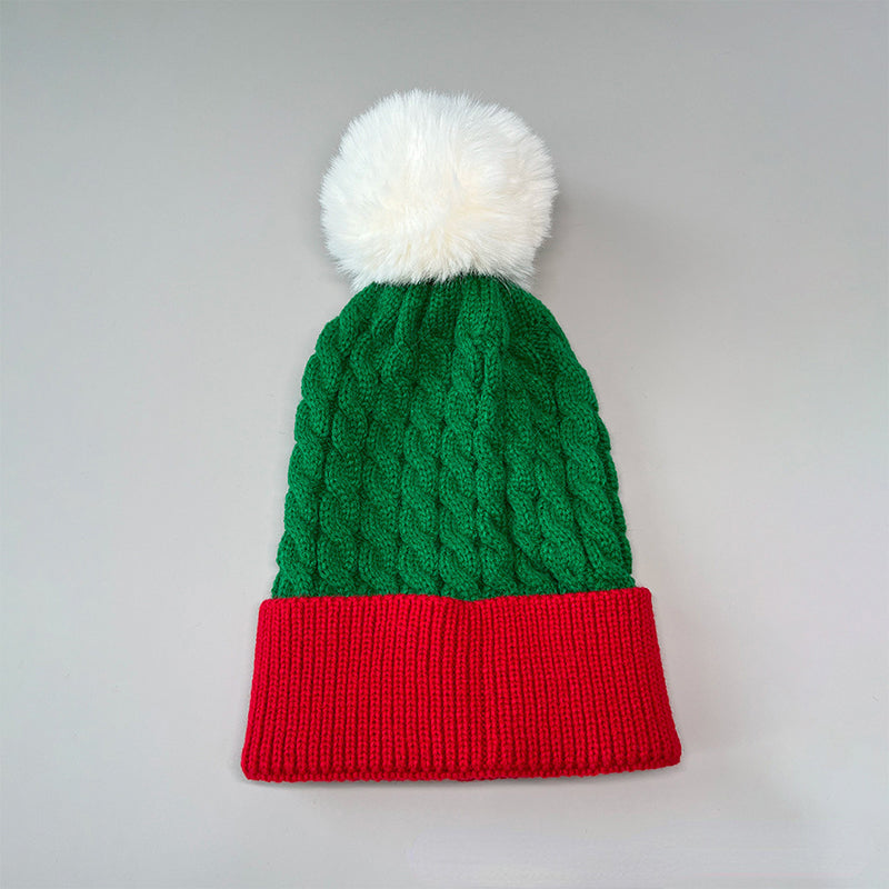 Christmas Contrast Color Warm Knit Hat