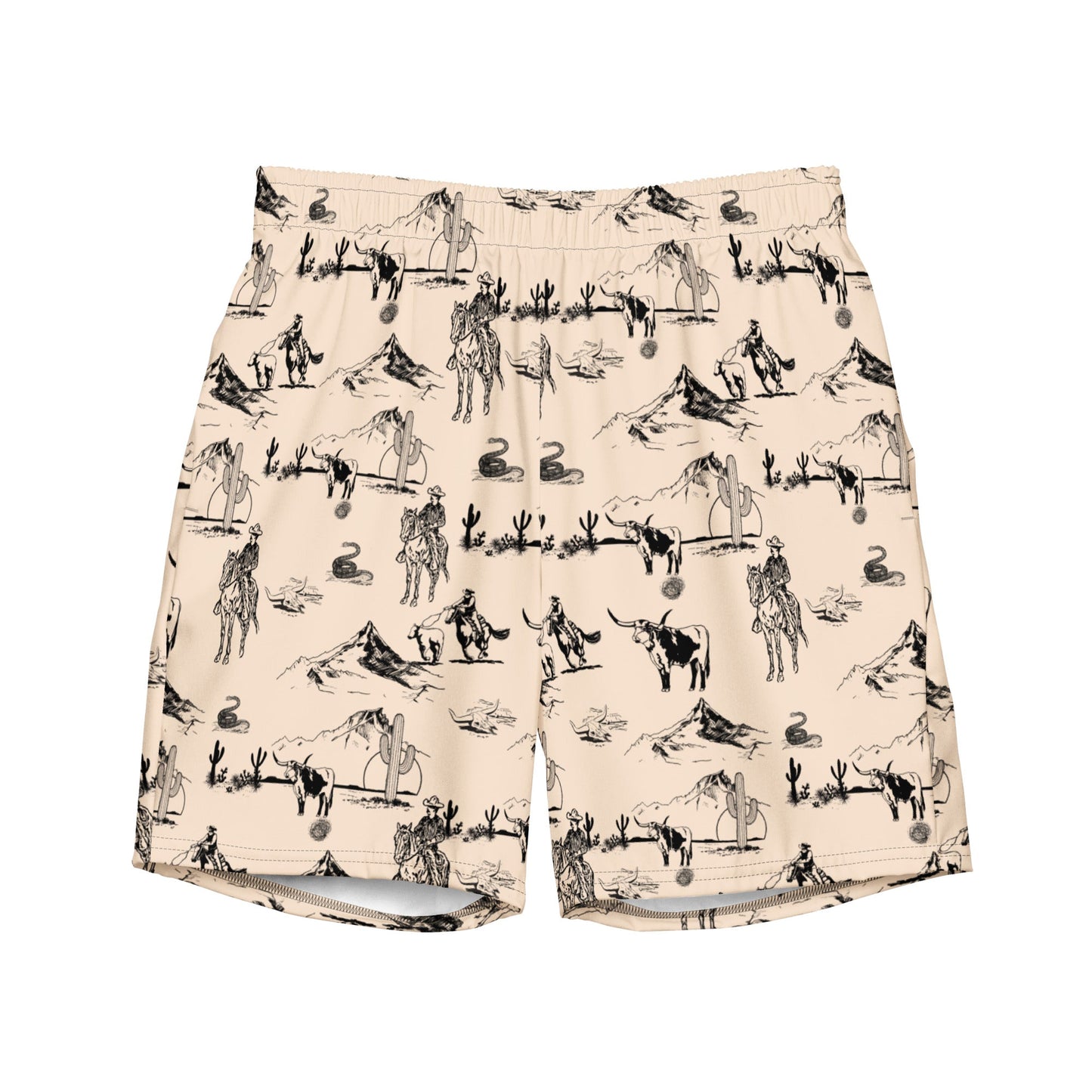 Yeehaw Cowboy Ranch Men's Swim Trunks