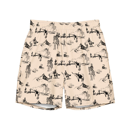 Yeehaw Cowboy Ranch Men's Swim Trunks