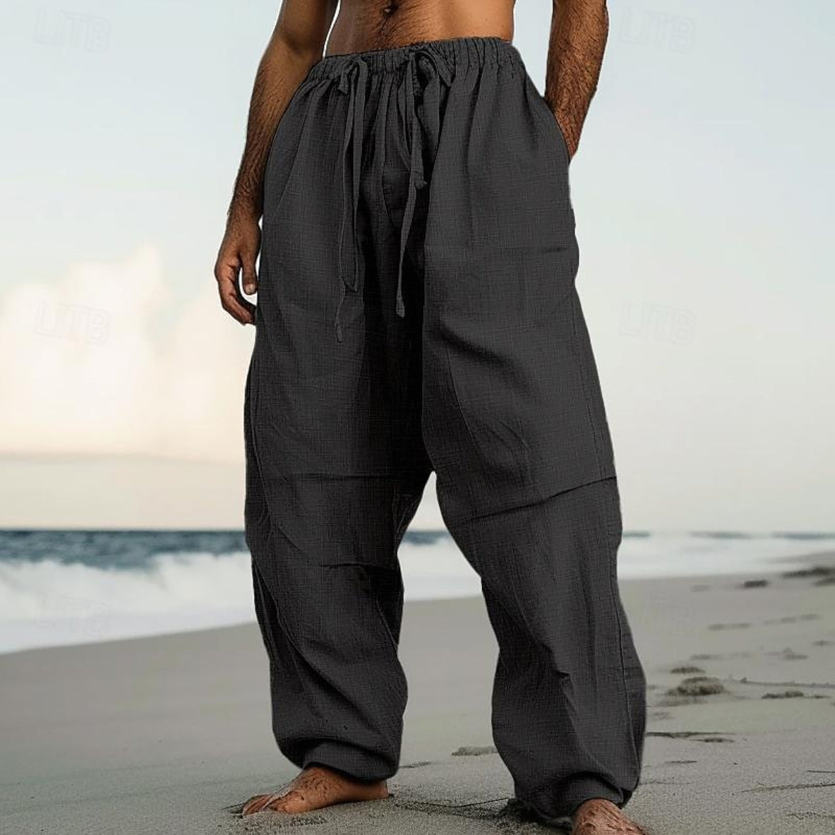 Outdoor Trend Casual Beach Straight Leg Pants Vegan Comfortable Everyday Pants