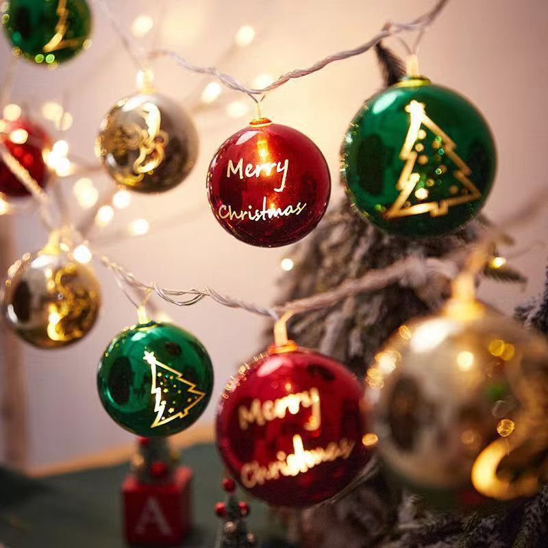 Christmas Christmas ball Christmas tree decorated with lights