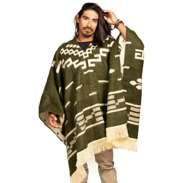 Clint Eastwood Poncho - Alpaca Wool handmade poncho from South America