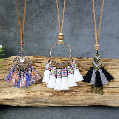 Women's Bohemian Tassel 3-pack Necklace