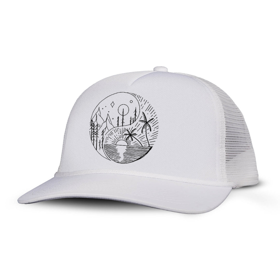 Eight trigram Printed Trucker Hat