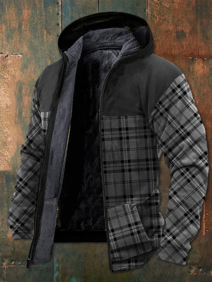 Casual Retro Western Style Printed Fleece Jacket