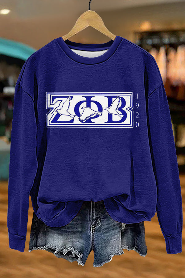 Classic Zeta Phi Beta Print Sweatshirt