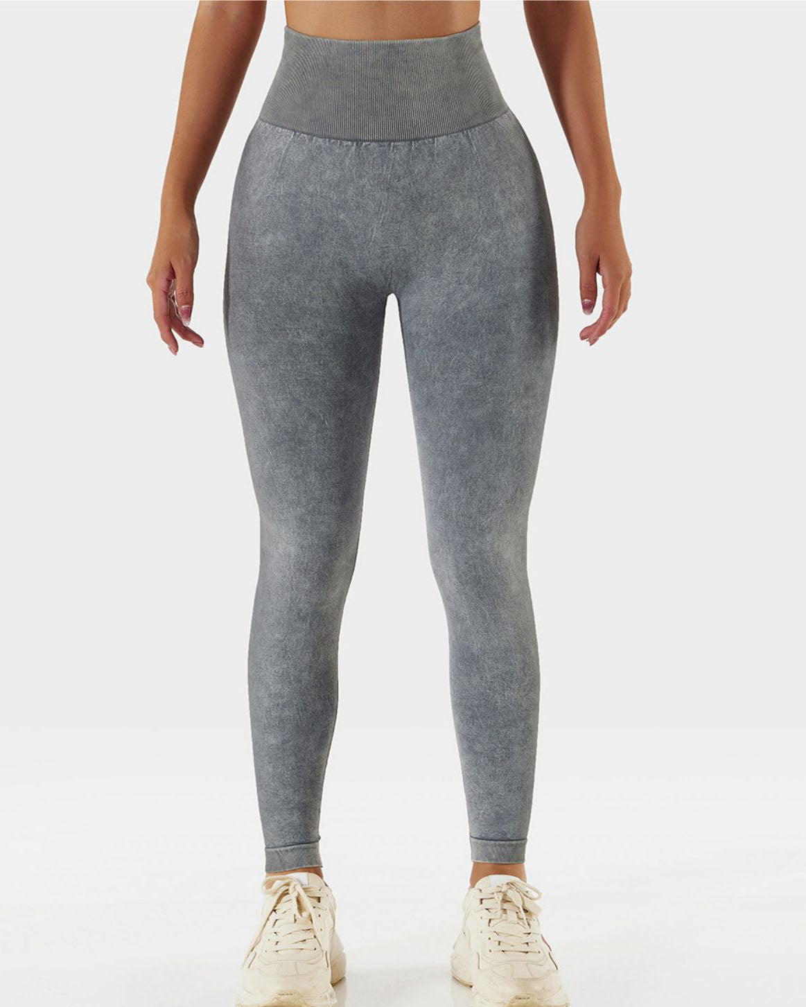 Acid Wash High Waist Sports Leggings