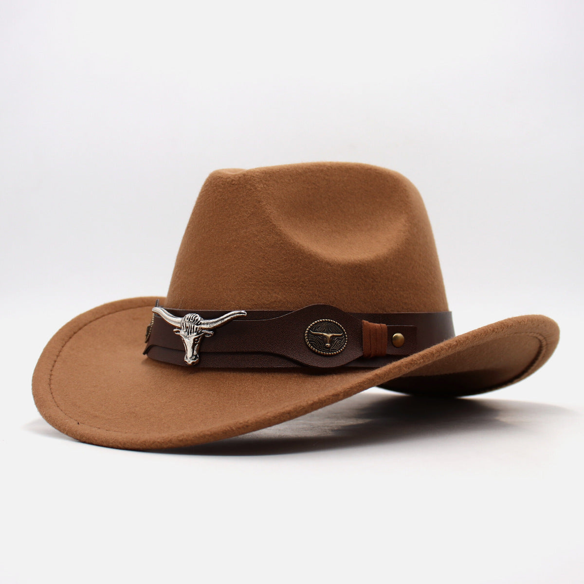 Men's Vintage Western Cowboy Hat Suede Knight British Felt Hat